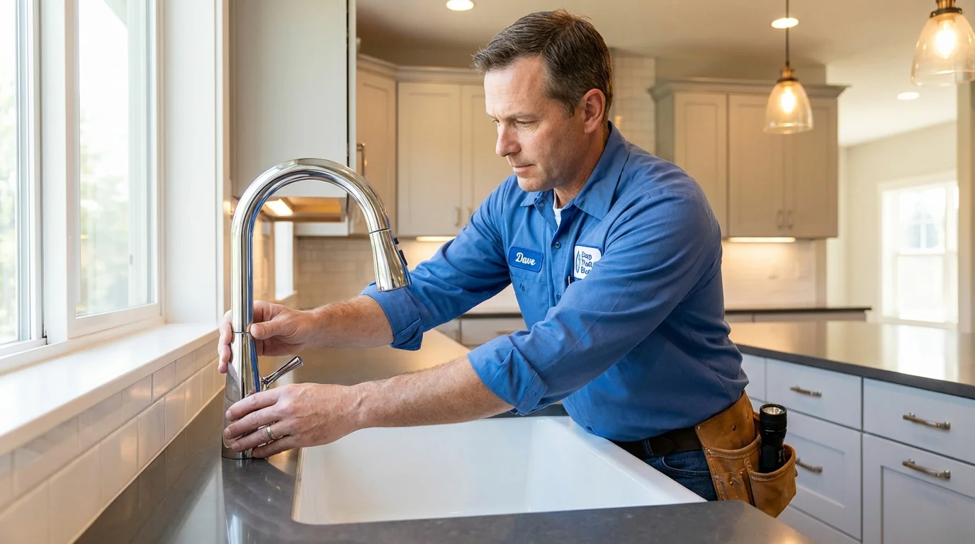 Kitchen faucet installation by Johns Plumbing LLC in Dillon